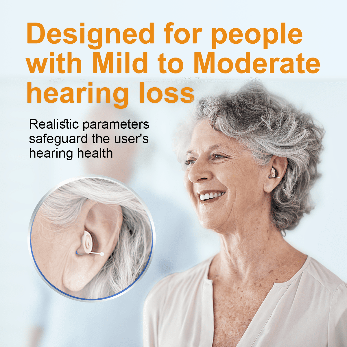 iadr Hearing Aids for Seniors Rechargeable with Noise Cancelling, Adults Hearing Amplifiers for Hearing Loss, Hearing Amplifiers with Magnetic Charging Case,Beige(A49)