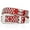 Red, variant on Maikun Head Skull Buckle Belts for Mens & Womens Shinning Rhinestone Red Belts for Waist Size 31-34"