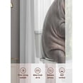 thumbnail image 5 of Hippo Sitting on The Toilet Thinking Sheer Curtains 2 Panels Set Abstract Funny Animal Sheer Window Curtains Light Filtering Rod Pocket Voile Drapes for Bedroom Living Room 52"X84", 5 of 8
