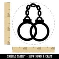 thumbnail image 2 of Handcuffs Police Law Enforcement Self-Inking Rubber Stamp Ink Stamper - Fuchsia Ink - Small 3/4 Inch, 2 of 7