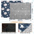 thumbnail image 4 of 70x55 Inches Glow in The Dark Blanket Cozy Throw Camping Blankets for Home and Outdoor Use Baseball Stars Pattern, 4 of 8