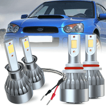 For Subaru Impreza 2004-2005 LED Headlight Bulbs 9005 High Beam   H1 Low Beam 4pcs