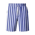 thumbnail image 5 of Trgacdwlo Casual Shorts for Men Striped Drawstring Beach Shorts for Men with Pocket Breathable Outdoor Golf Fishing Basketball Shorts Men, 5 of 6
