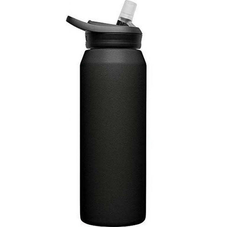 CamelBak eddy+ Water Bottle with Straw 32oz - Insulated Stainless Steel,  Black Black bottle 