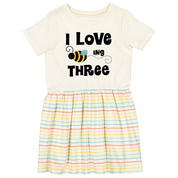 Inktastic 3rd Birthday Bee Girls Toddler Dress