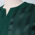 thumbnail image 4 of Men's Striped Printed Robe - V-Neck Middle Sleeve, Polyester/Spandex Blend, Casual/Party Wear, Hand Wash Cold, 4 of 8