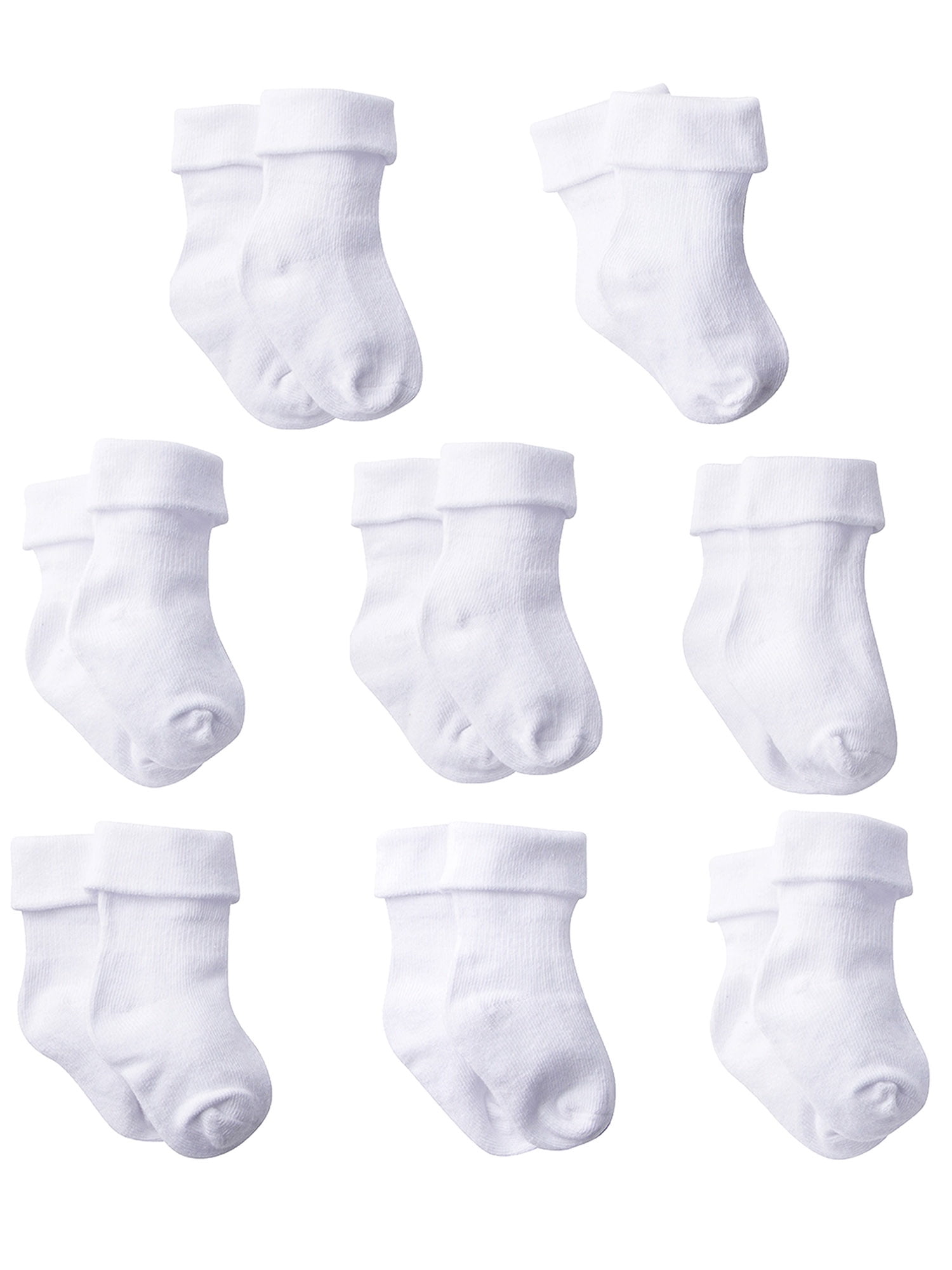 Grow by Gerber baby-girls Organic 6-pack Wiggle Proof Socks 