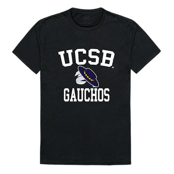 W Republic 539-112-BLK-02 University of California Riverside Arch T-Shirt, Black & White - Medium