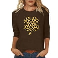thumbnail image 2 of St. Patrick's Day T-Shirt for Women Leopard Print Shamrock Graphic Crewneck Long Sleeve Soft Relaxed Fit Festive Holiday Clover Graphic Tee, 2 of 7