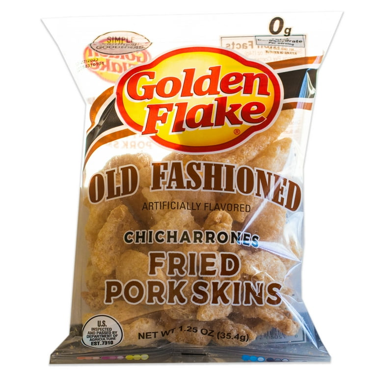 Golden Flake Old Fashioned Pork Rinds Chicharrones Crispy