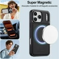 thumbnail image 6 of LC.IMEEKE Case for iPhone 17 Pro 6.3 inch, 2 in1 Multifunctional Detachable Wallet Phone Case for Men Women with RFID Blocking Wrist Strap Shockproof Protective Case,Black,For iPhone 17 Pro, 6 of 11