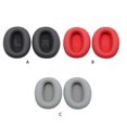 thumbnail image 3 of 2x Ear Pads Earphones Solid leather and sponge Color Leather Cushion Gaming Headset Earpads Hearing Protection Hoop Replacement for W820BT Red, 3 of 9