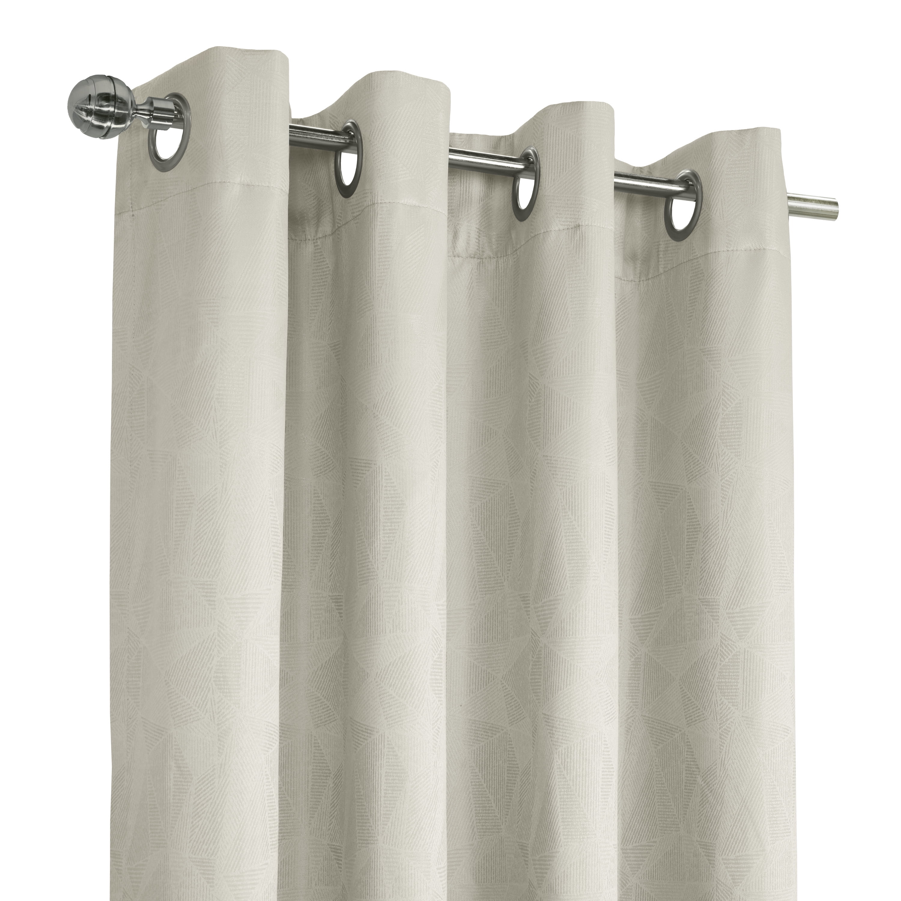 Emerald Total Blackout Jacquard Grommet Curtain Panel 52" x 95" in White