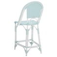 thumbnail image 6 of Safavieh California Outdoor Aluminum and Wicker Counter Stool, Baby Blue/White, 6 of 11