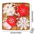 thumbnail image 2 of Christmas Ornaments Skegnu Christmas Tree Decorations, Wooden Snowflake Pendants, Home Decoration, Desktop Holiday Decorations Family Gifts, 2 of 5