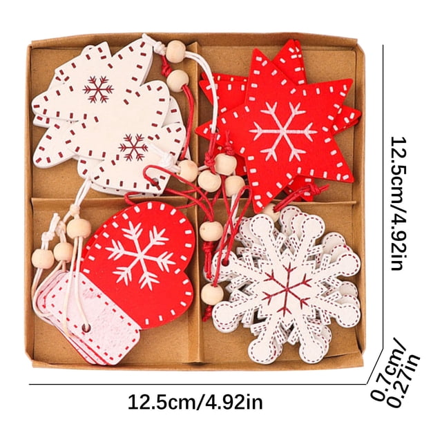 Birdeem Christmas Tree Decorations, Wooden Snowflake Pendants, Home Decoration, Desktop Holiday Decorations