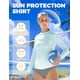thumbnail image 2 of Camiseta de Protección Solar AURUZA UPF50+ para Mujer, Manga Larga, Azul, Talla M, 2 of 6