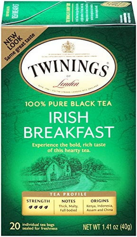 (6 pack) Twinings Of London Irish Breakfast Black Tea Bags, 20 Count