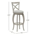 thumbnail image 4 of Hillsdale Ellendale 44.5" Fabric Contemporary Bar Stool in Aged Gray/Fog Gray, 4 of 14