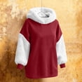 thumbnail image 5 of Qzwdhjm Ribbed Hoodies for Women Fuzzy Xmas Hooded Sweatshirt Long Sleeve Cozy Casual Winter Santa Hoodie with Pocket, 5 of 9