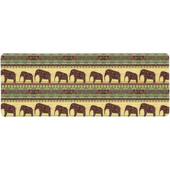 ZHANZZK Hippie African Elephant Grunge Tribal Aztec Art Extra Extended Large Gaming Mouse Pad Mat Desk Pad Keyboard Mat 31.5x12 inch