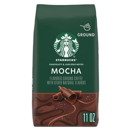 2X - Starbucks Ground Coffee, Mocha Flavored Coffee, Naturally Flavored, 100% Arabica, 1 Bag (11 Oz)