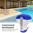 thumbnail image 2 of Graflsoa 5-Inch Floating Pool Chemical Dispenser with Dual-Scale Thermometer, Adjustable Tablet Control, Durable Plastic Design for Pools, Spas, and Tubs, 2 of 6