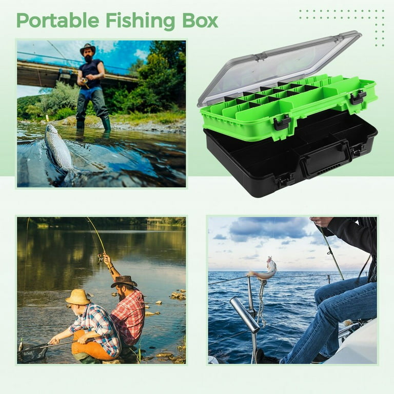 Double Layer Tackle Box, Two Level Fishing Tackle Box Organizer