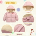 thumbnail image 6 of Aideaone Baby Winter Coat with Hooded Toddler Boys Girls Puffer Jackets for 12M-5T, 6 of 8