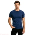 thumbnail image 2 of JTieacloth Men's T Shirts Performance Compression Workout Shirt For Wicking Athletic Top Gym Running Fitness Training Tee With Stretch And Breathable(Blue,L), 2 of 6