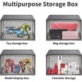 thumbnail image 4 of Large Shoe Boxes Clear Plastic Stackable, 8 Pack Drop Side Shoe Storage Boxes with Magnetic Door, Shoe Storage Organizer Sneaker Storage Display Fit up to US Size 13 Black, 4 of 6