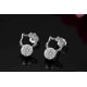 thumbnail image 3 of Sparkling Ball Cute Kitty Round Cut CZ Cute Cat Silver Plated Earrings, 3 of 5
