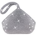 thumbnail image 2 of Women Rhinestone Crystal Evening Clutch Bag With Wristlet Wedding Prom Party Purse Handbags, 2 of 8