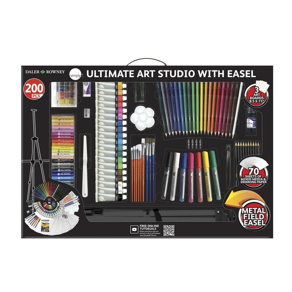 DalerRowney Simply Ultimate Studio Art Set, 200 Piece