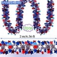 thumbnail image 2 of Topboutique Patriotic 4th of July Tinsel Garland 8 Pcs Red White Blue Hanging Garland Independence Day Metallic Twist Foil Tinsel Garland Shiny Hanging Decorations for Staircase Railing,6.56 ft/Pc, 2 of 8