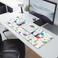 thumbnail image 2 of Long Mouse Pads for Desk,White Dinosaurs Bones Flowers Pattern Desk Mats on Top Of Desks, Desk Mouse Pad Extra Large with 3mm Non-Slip Base and Stitched Edge for Gaming,Office,Work,Home 31.5"x11.8", 2 of 6