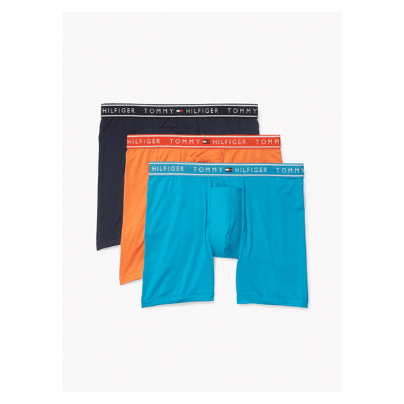 TOMMY HILFIGER Flx Evolve Stretch Boxer Brief 3PK Blue/Orange Size M