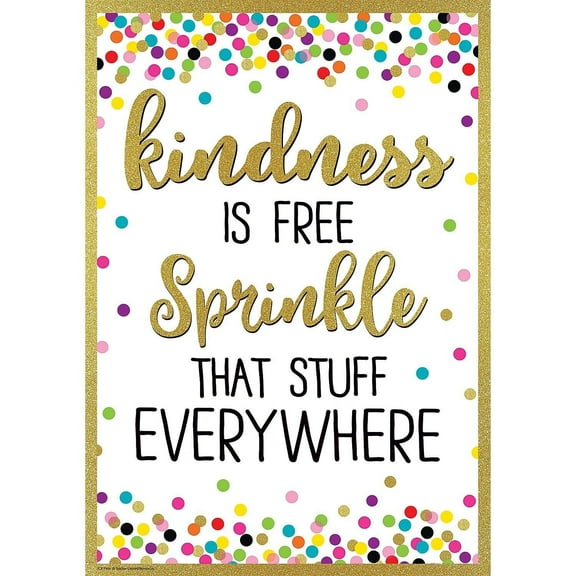 Kindness is Free Sprinkle That Stuff Everywhere Positive Poster