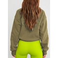 thumbnail image 3 of Women's 2023 Fall Half Zip Pullover Tops Long Sleeve Sweatshirt Quarter Zip Lapel Hoodie Sweater Teen Girls Fall Clothes, 3 of 4