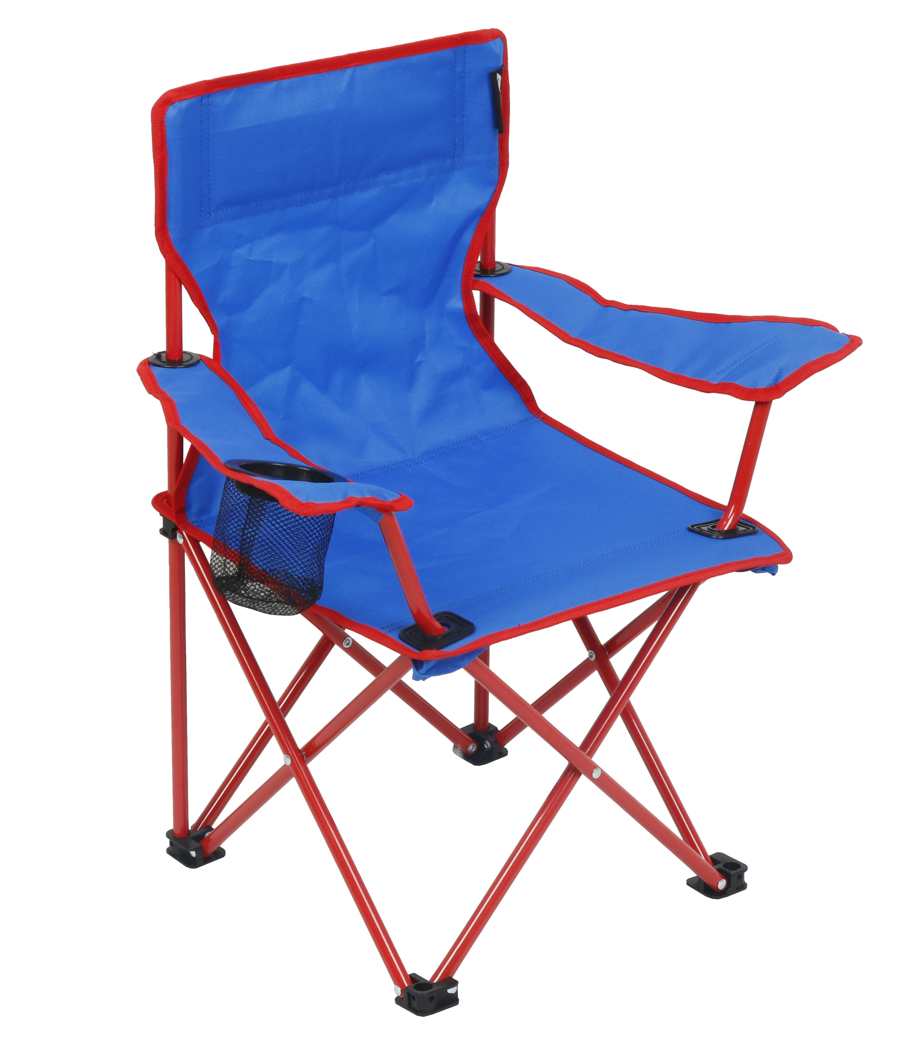 Silla de campamento cuadrada para niños Ozark Trail con portavasos, azul 3