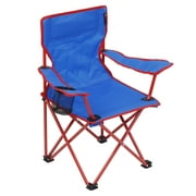 Ozark Trail Quad Camp Chair with Cupholder for Kids, Blue, Child Use