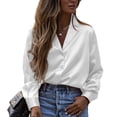 thumbnail image 2 of Camisas con cuello de solapa,Camisas con cuello de solapa para mujer Camisas de mujer Blusa de un solo pecho hecha a medida para la perfección, 2 of 6