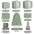 thumbnail image 2 of Juego de 8 organizadores de equipaje BAGAIL de Packing Cubes, color verde matcha, 2 of 6