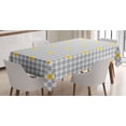 thumbnail image 1 of Abstract Tablecloth, Grey and Yellow Repetitive Polka Dots Geometric Illustration, Rectangle Satin Table Cover Accent for Dining Room and Kitchen, 60" X 90", Earth Yellow Pale Grey, by Ambesonne, 1 of 2