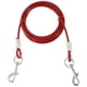 thumbnail image 1 of Muyoka Cable de amarre para perros de 3 m / 5 m Correa de plomo de metal para cachorros con revestimiento de PVC Cable de carrera aérea para perros de servicio pesado con clip giratorio para jardín Pa Muyoka Hogar, 1 of 7