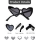 thumbnail image 5 of Gafas de sol vintage Ricawa en forma de corazón estilo cat eye, paquete de 8, color negro, 5 of 7