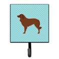 thumbnail image 1 of Portuguese Sheepdog Dog Checkerboard Blue Leash or Key Holder, 1 of 1