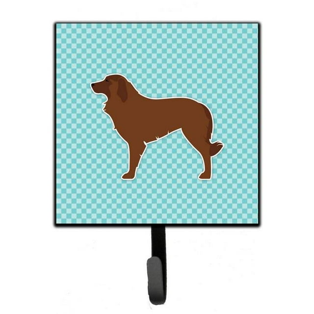 Portuguese Sheepdog Dog Checkerboard Blue Leash or Key Holder