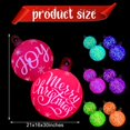 thumbnail image 5 of 30 Inch Light up Giant Christmas PVC Inflatable Decorated Ball Ornaments Xmas Blow up Christmas Ball Decorations Outdoor with LED Light and Remote for Yard Lawn Porch Tree Pool (Joy), 5 of 6