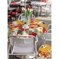 thumbnail image 5 of Outdoor Tablecloth with Umbrella Hole for Patio/Picnic/Party/Camping, Peony Birds Waterproof Table Cloth Round Cover Washable, Farmhouse Japanese Budding Flowers Animals (Dia 54"), 5 of 8
